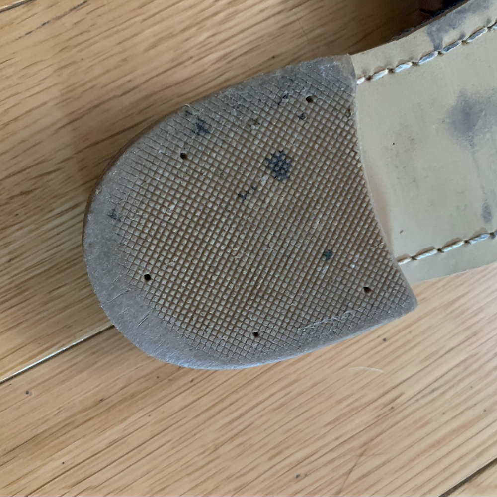 Jack Rogers Denim Blue Brown Flat Sandals 6 - Picture 5 of 6